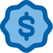dollar badge icon